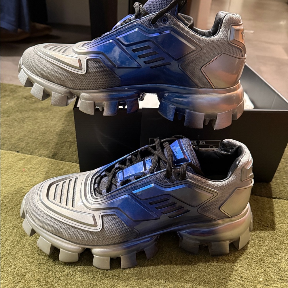 PRADA Cloudburst Thunder/ Spray Painted 🔥 Gray and Blue Chunky Sole. Worn once.